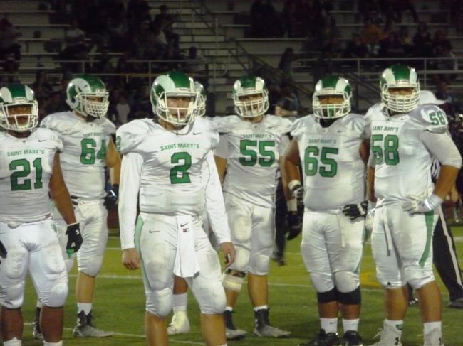 The undefeated St. Mary's Rams  Stockton football team 9-0 for regular  season 